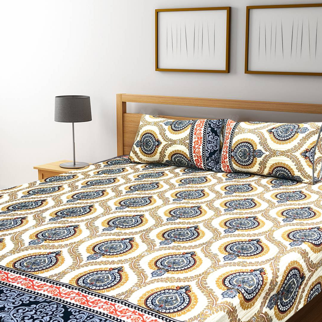 3D Crystal Cotton Bedsheet β Double Bed