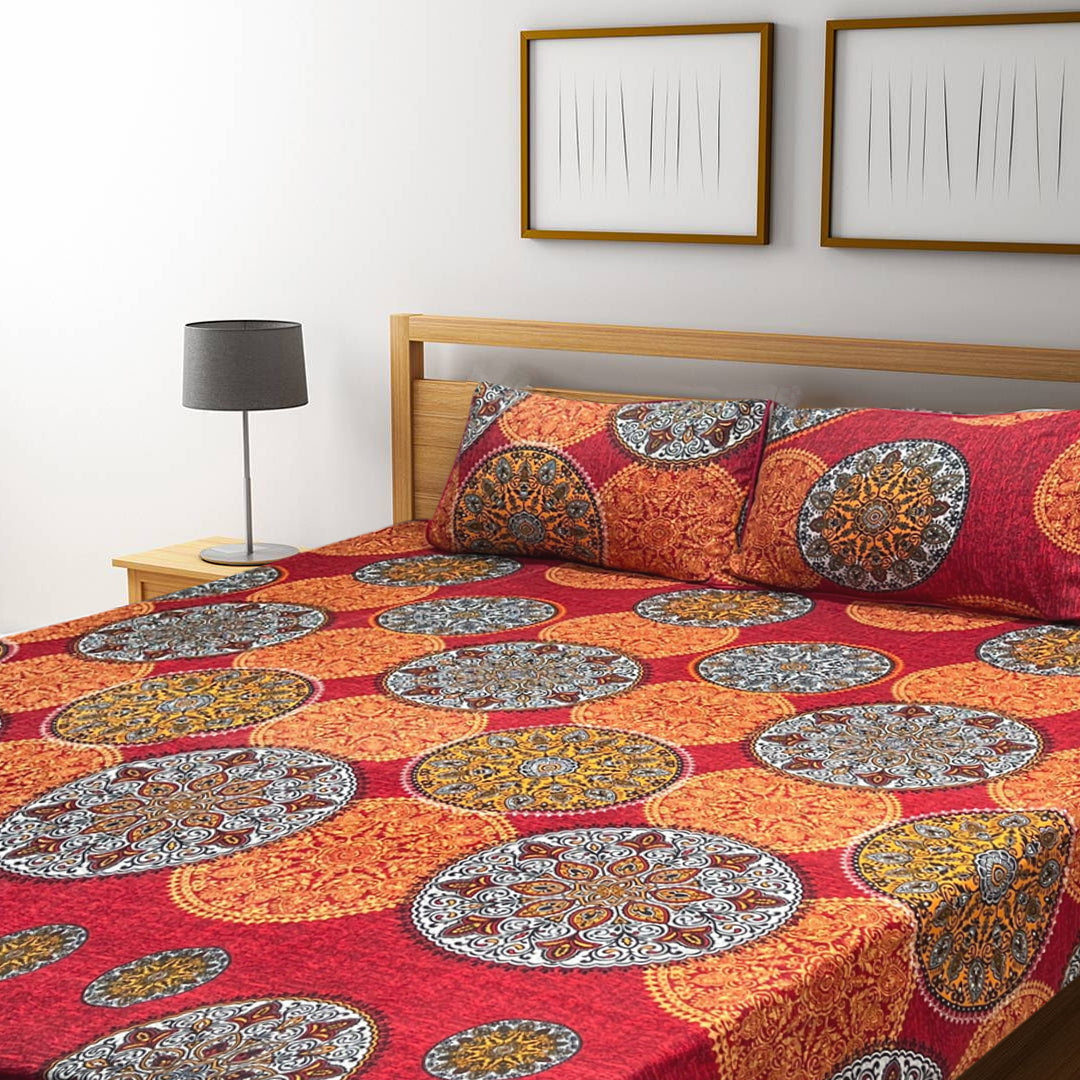 3D Crystal Cotton Bedsheet – Double Bed