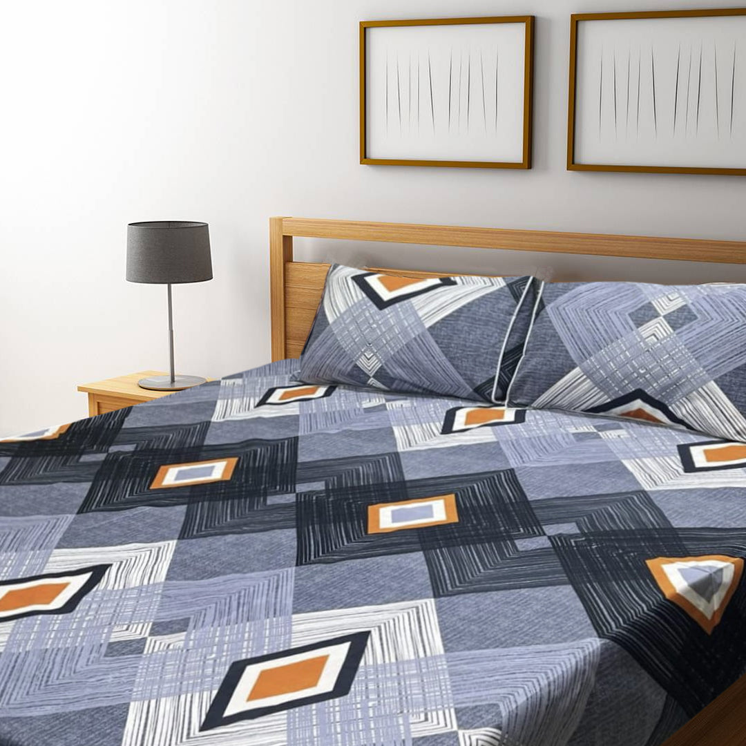 3D Crystal Cotton Bedsheet – Double Bed