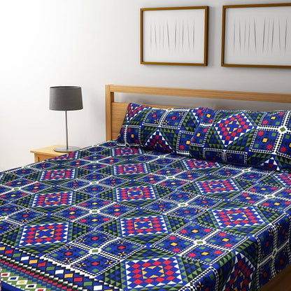 3D Crystal Cotton Bedsheet – Double Bed