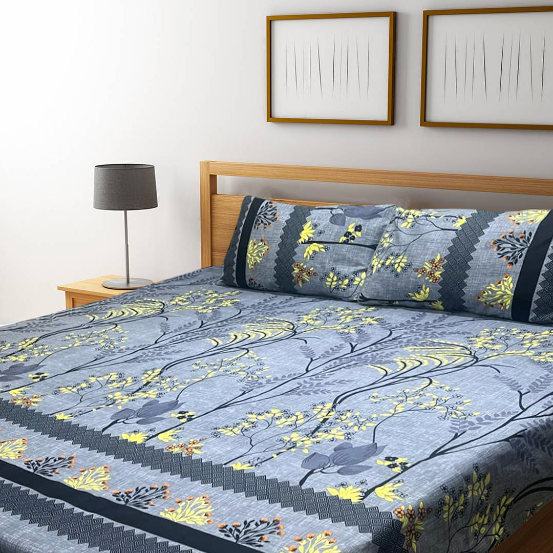 3D Crystal Cotton Bedsheet – Double Bed