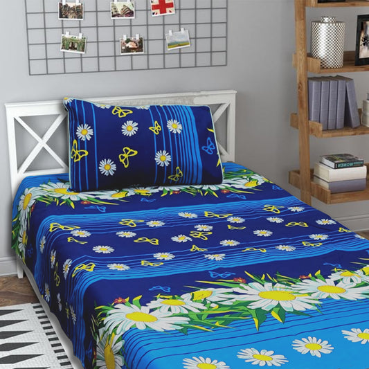 3D Crystal Cotton Single Pair Bedsheets