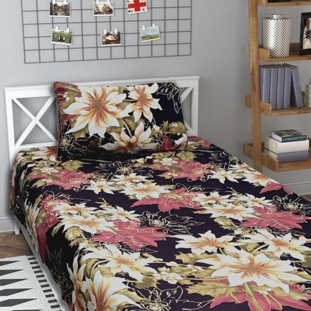 3D Crystal Cotton Single Pair Bedsheets