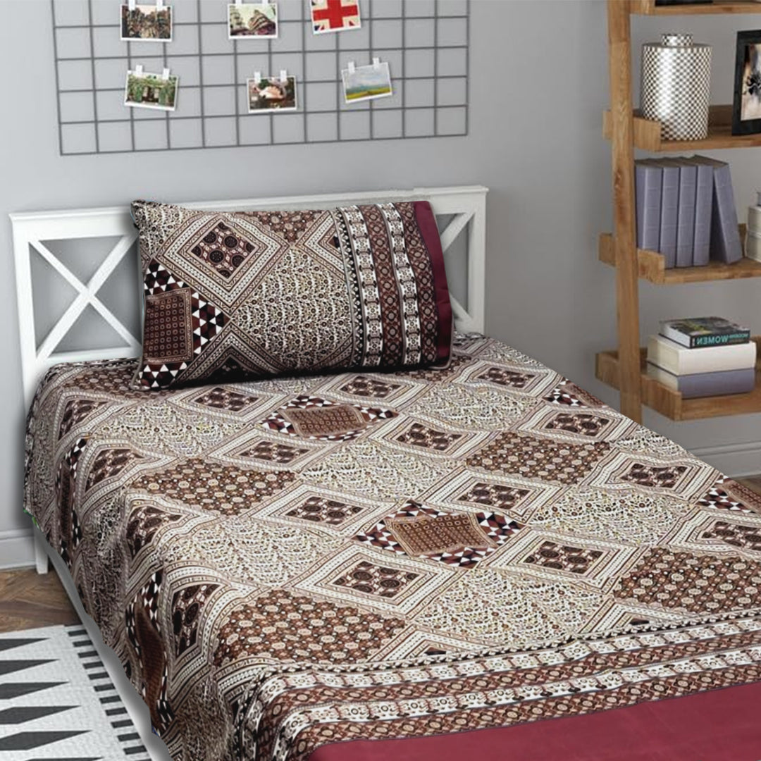 3D Crystal Cotton Single Pair Bedsheets