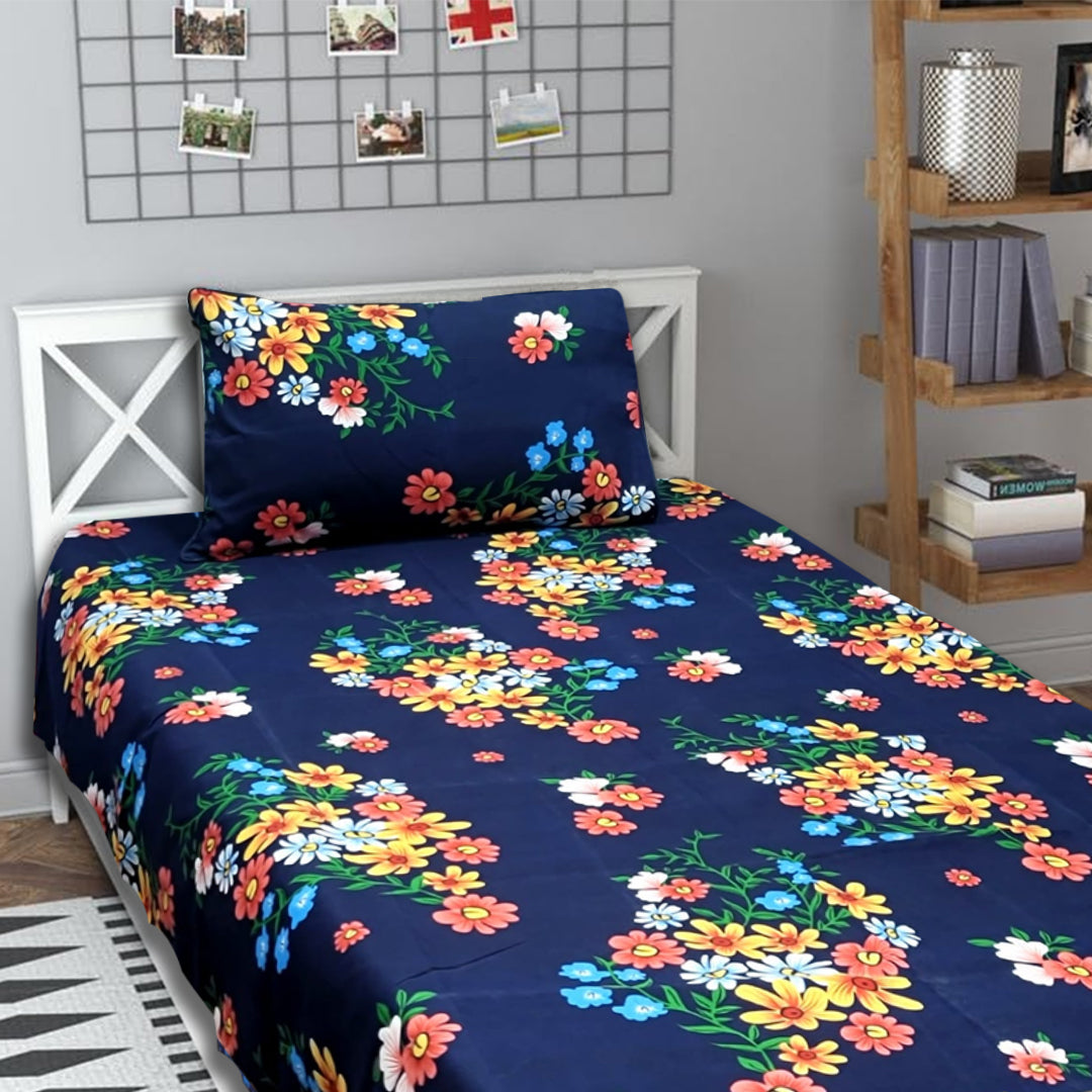3D Crystal Cotton Single Pair Bedsheets