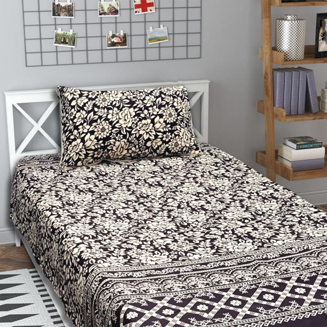3D Crystal Cotton Single Pair Bedsheets