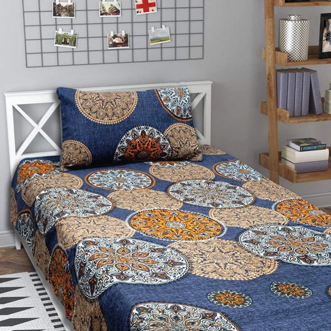 3D Crystal Cotton Single Pair Bedsheets