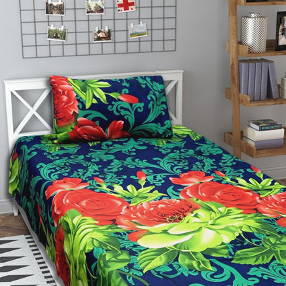 3D Crystal Cotton Single Pair Bedsheets