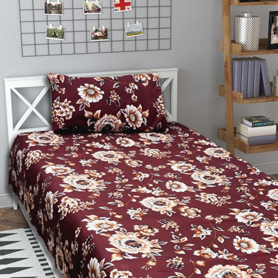 3D Crystal Cotton Single Pair Bedsheets