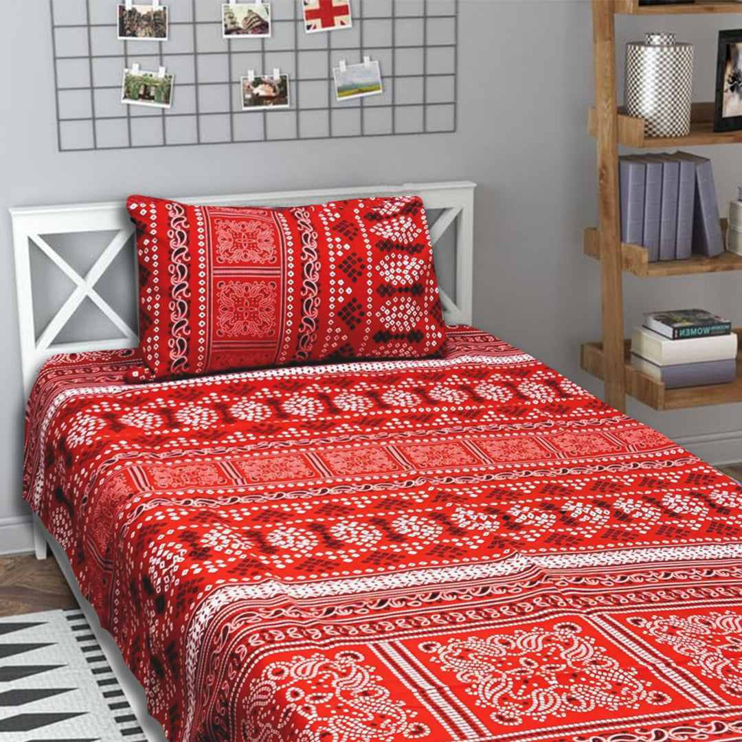 3D Crystal Cotton Single Pair Bedsheets