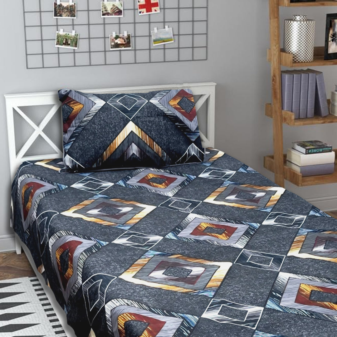 3D Crystal Cotton Single Pair Bedsheets