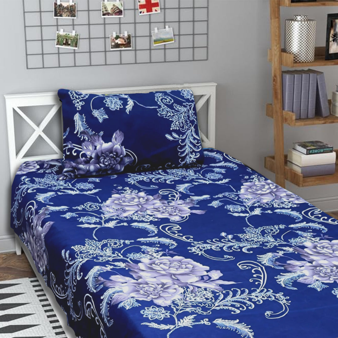 3D Crystal Cotton Single Pair Bedsheets