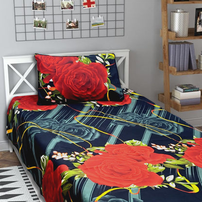 3D Crystal Cotton Single Pair Bedsheets