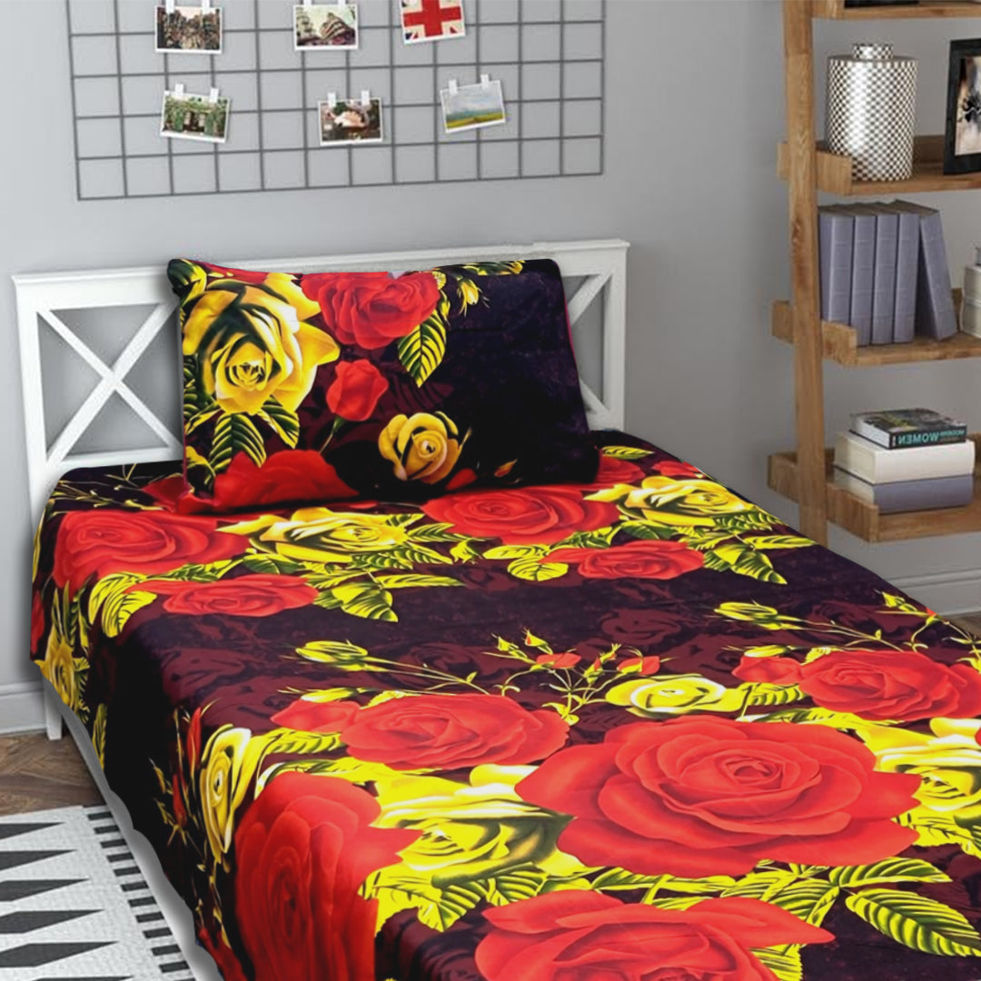 3D Crystal Cotton Single Pair Bedsheets