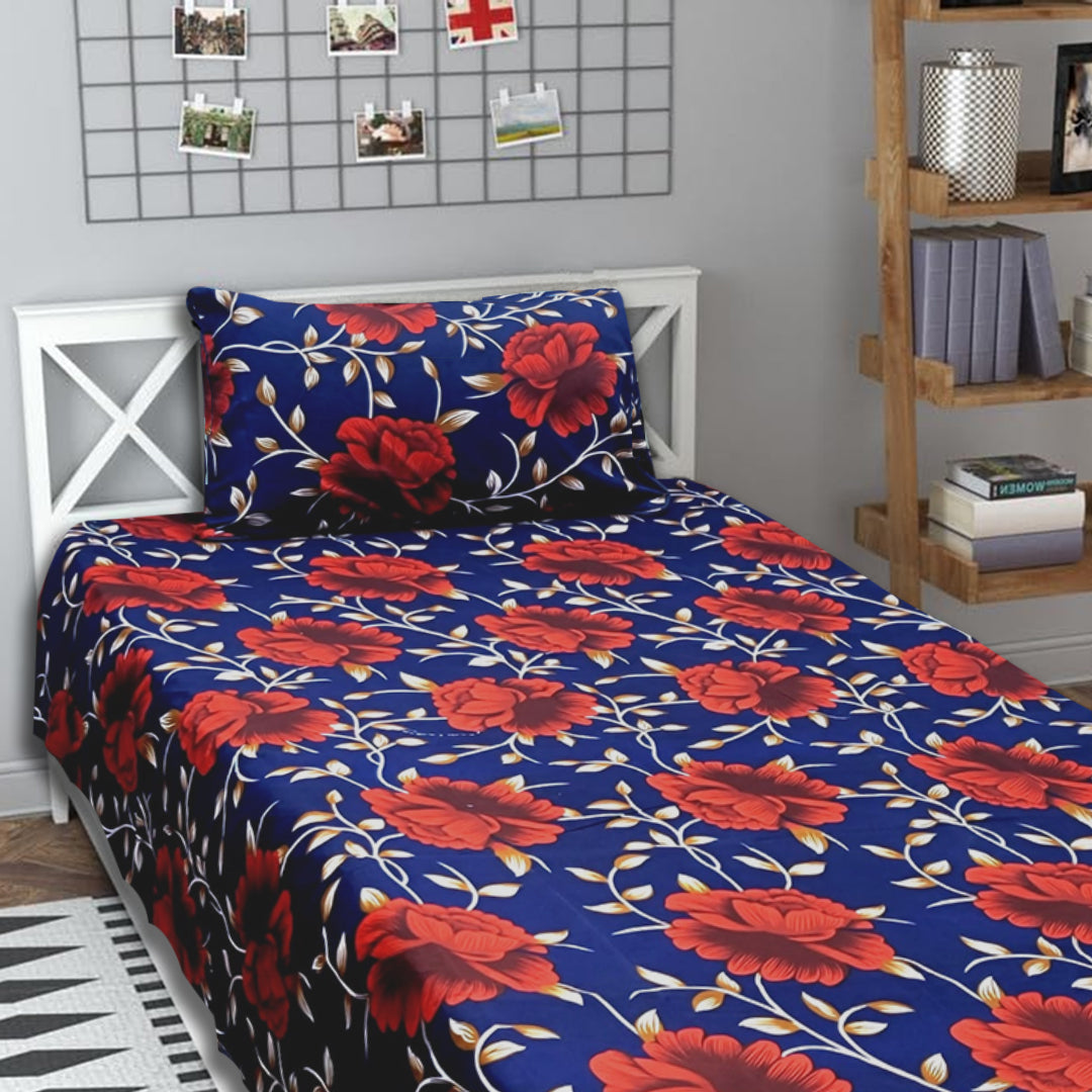 3D Crystal Cotton Single Pair Bedsheets