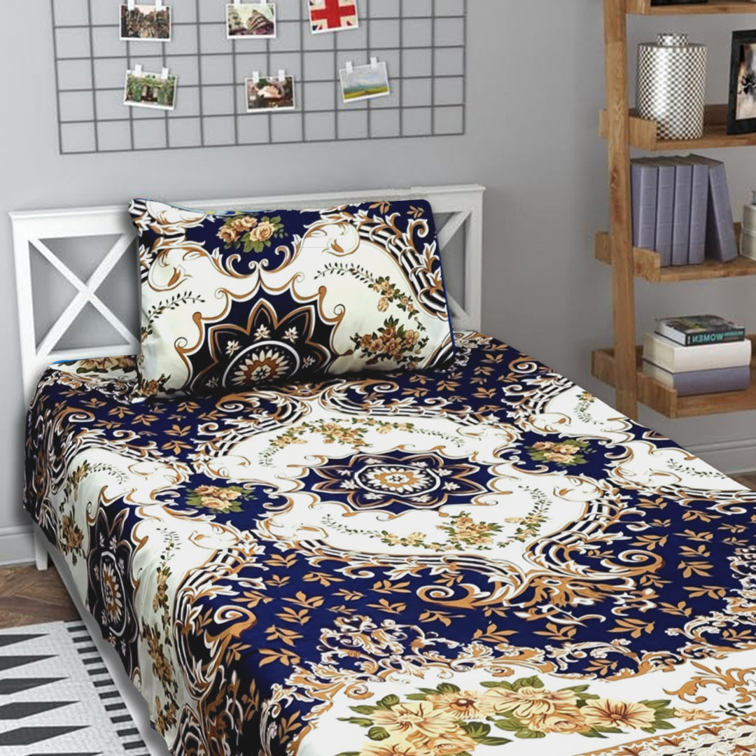 3D Crystal Cotton Single Pair Bedsheets