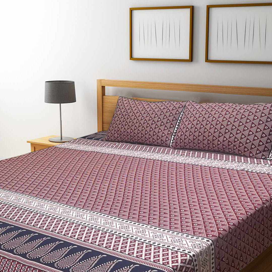 3D Crystal Cotton Bedsheet – Double Bed