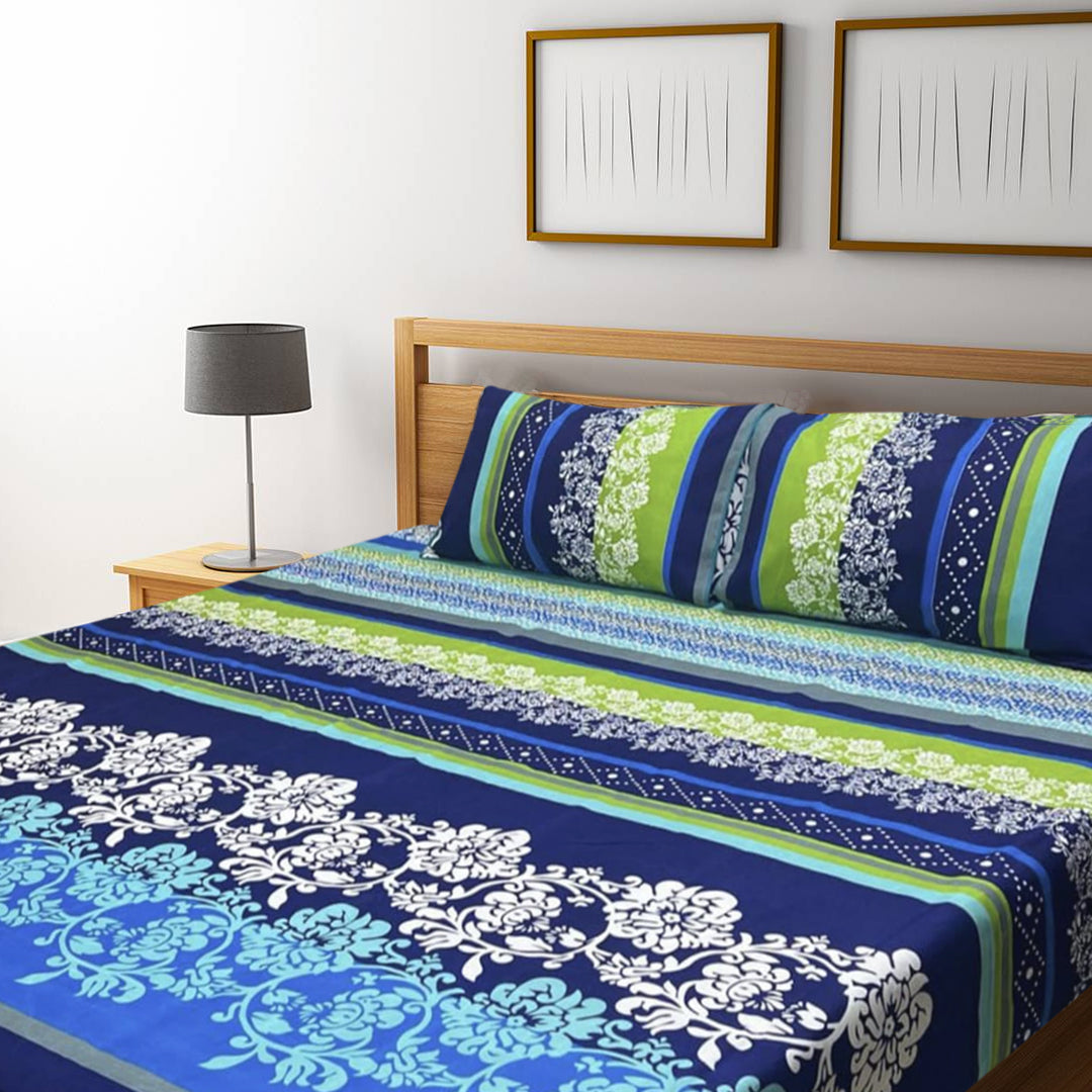 3D Crystal Cotton Bedsheet – Double Bed