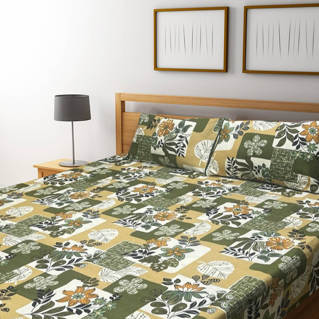 3D Crystal Cotton Bedsheet – Double Bed