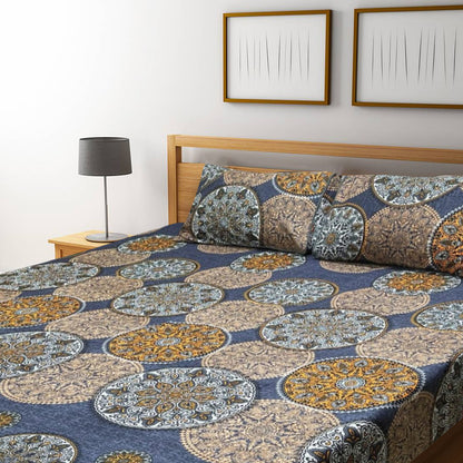 3D Crystal Cotton Bedsheet – Double Bed