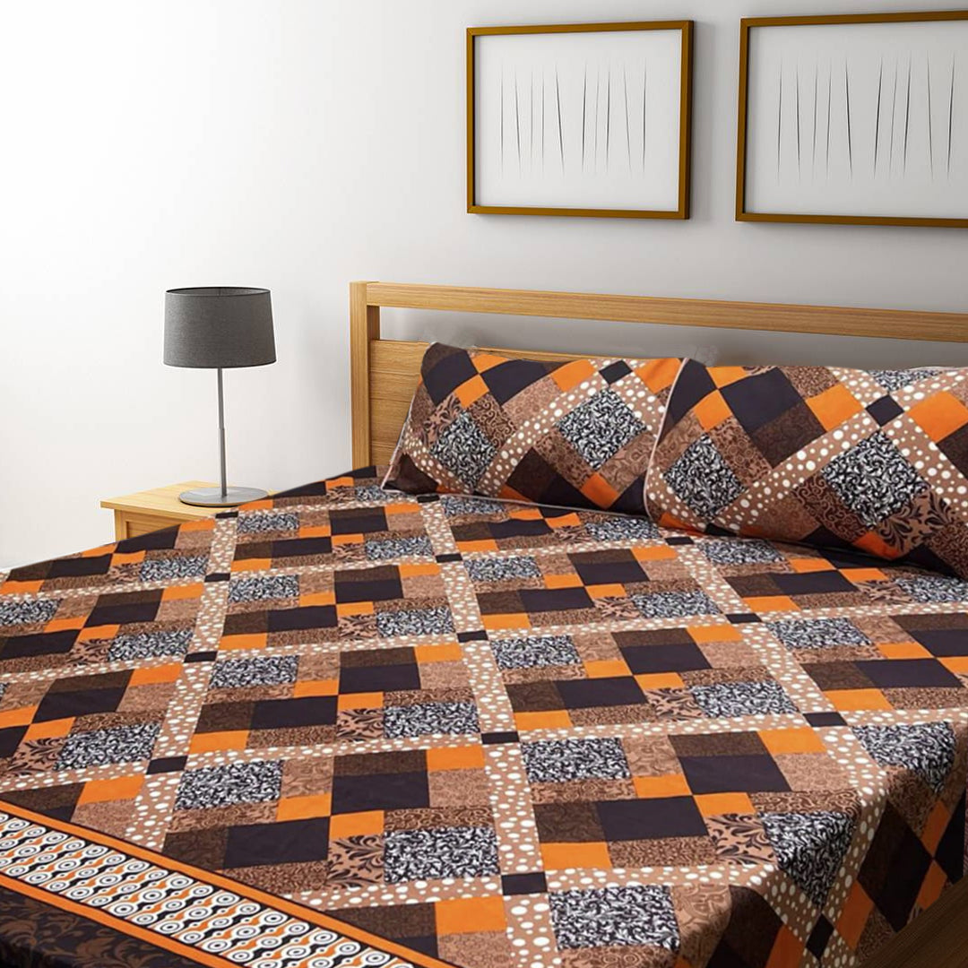 3D Crystal Cotton Bedsheet – Double Bed