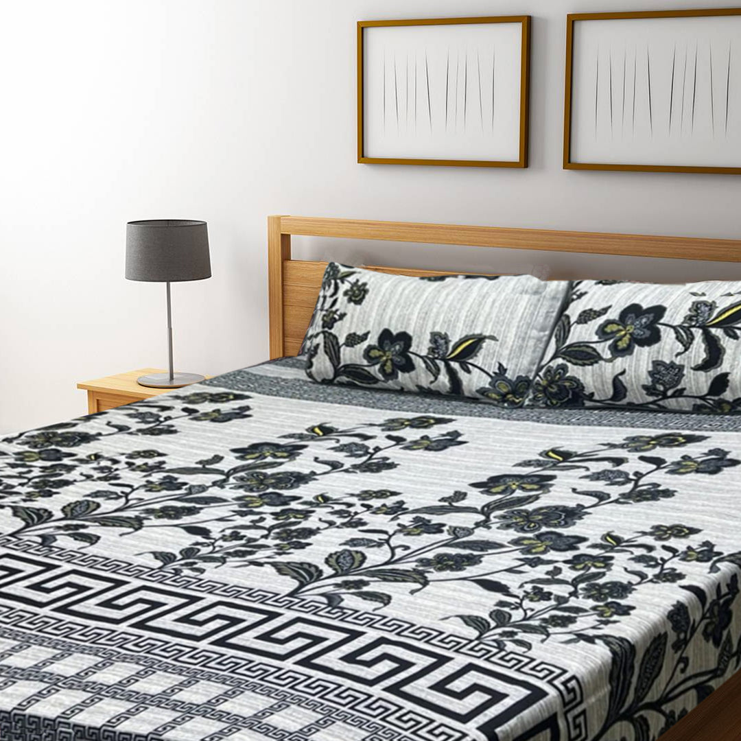 3D Crystal Cotton Bedsheet – Double Bed