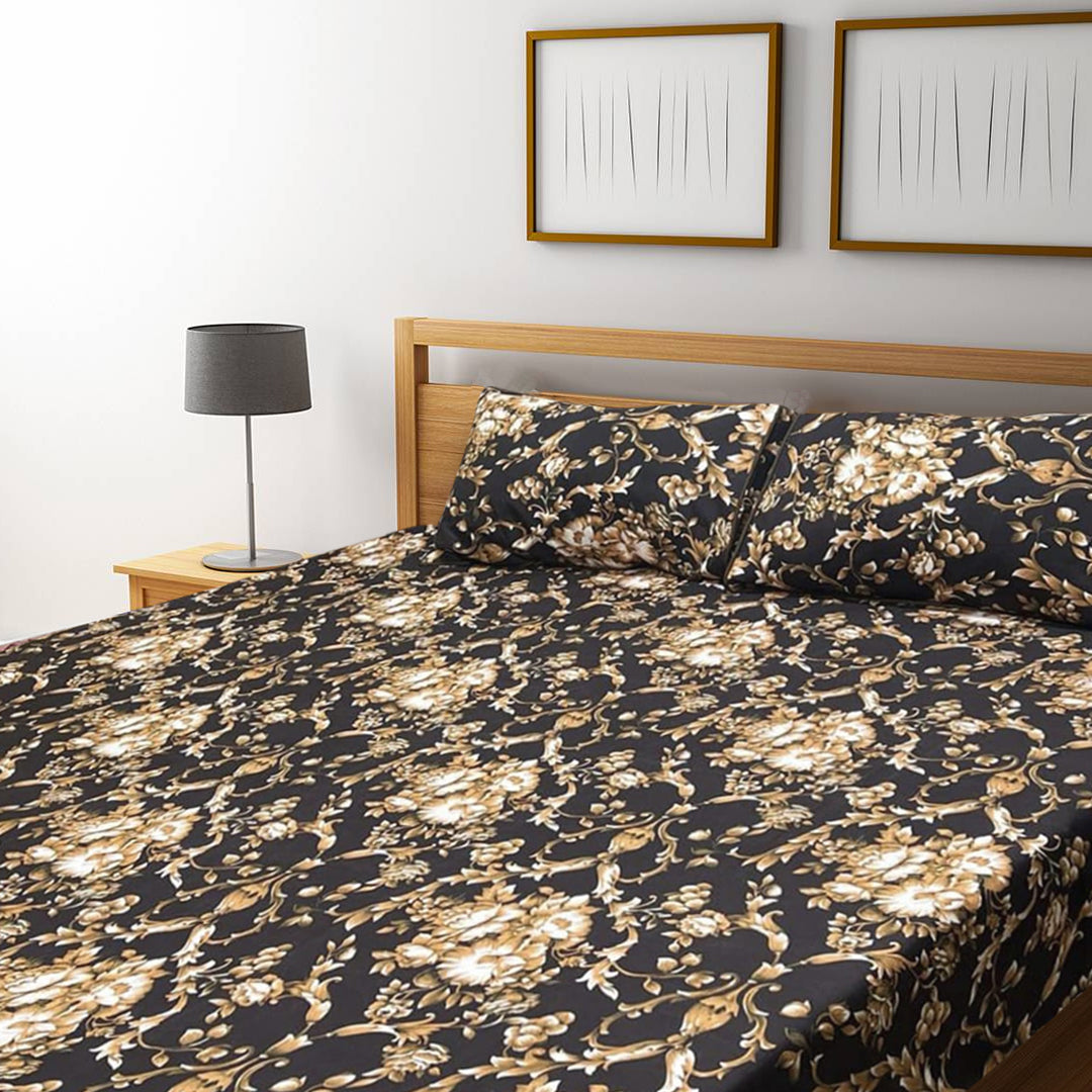 3D Crystal Cotton Bedsheet – Double Bed