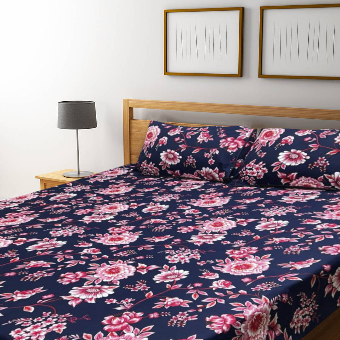 3D Crystal Cotton Bedsheet – Double Bed