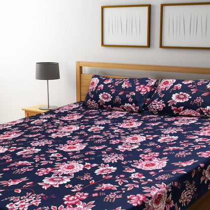 3D Crystal Cotton Bedsheet – Double Bed