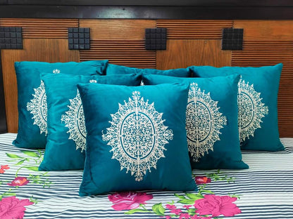 5 Pcs Velvet Jaquard Cushion
