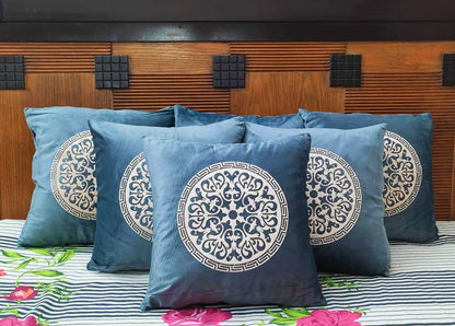 5 Pcs Velvet Jaquard Cushion