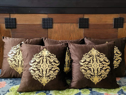 5 Pcs Velvet Jaquard Cushion