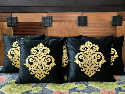 5 Pcs Velvet Jaquard Cushion
