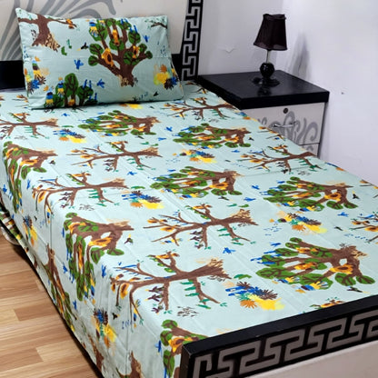 4 PC Export Quality Single Bed sheets