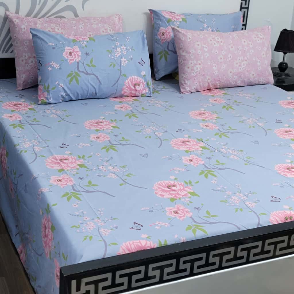 5 PC Export Quality Pure Cotton Bedsheets