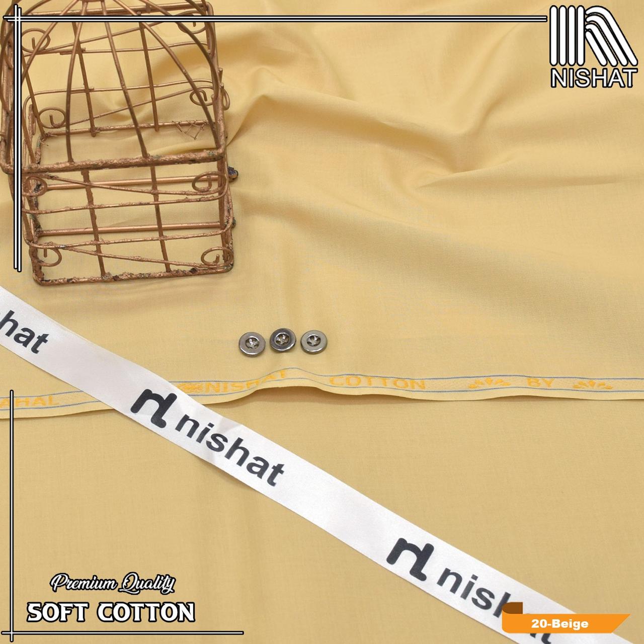 Premium Soft Cotton By Nishat | Egyptian 100% Pure Soft Cotton