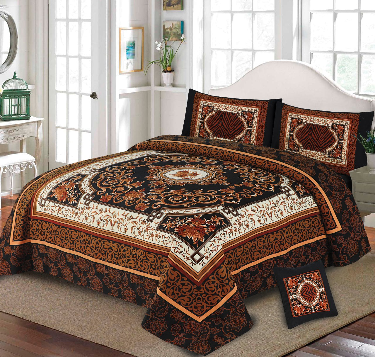 3 D PANAL BEDSHEET CRYSTAL COTTON